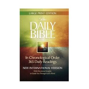 "LARGE PRINT" The Daily Bible In Chronological Order 365 Daily Readings NIV HC